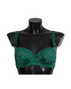 Green Floral Lace Silk Stretch Balconcino Bra by Dolce &amp; Gabbana 3 IT Women