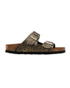 Python Embossed Adjustable Strap Sandals - 37 EU