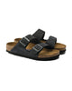 Oiled Leather 2-Strap Sandals with Soft Footbed - 36 EU