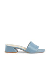 Light Blue Leather Sandals with 4cm Heel - 39 EU