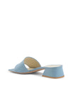 Light Blue Leather Sandals with 4cm Heel - 39 EU