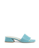 Leather Blue Sandals with 4cm Heel - 39 EU