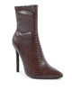 Synthetic Leather Ankle Boots with 11cm Heel - 38 EU