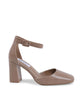 Ankle Strap Pump in Synthetic Leather - 40 EU