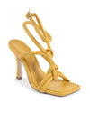 Twisted Knot Nappa Leather Sandals - 40 EU