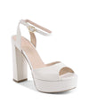 Platform Ankle-Strap Sandals - High-Heeled Leather Shoes - 38 EU