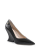 Wave-Shaped Heel Pointed-Toe Pumps - 37 EU