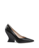 Wave-Shaped Heel Pointed-Toe Pumps - 39 EU