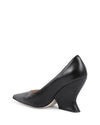 Wave-Shaped Heel Pointed-Toe Pumps - 39 EU