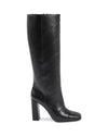 Quilted Leather High Boots - 37 EU