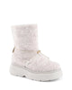 Shearling Drawstring Platform Ankle Boot - 39 EU