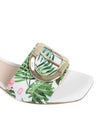 Printed Canvas Flat Mule - 39 EU