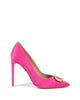 Satin Pink Heel with Gold Logo - 37 EU