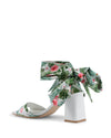 Silk Printed Heeled Sandal - 36 EU