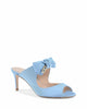 Blue Bow Mule with Low Heel - 36 EU