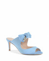 Blue Bow Mule with Low Heel - 37 EU