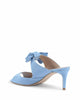 Blue Bow Mule with Low Heel - 37 EU