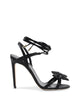 Satin Ankle-Lace Bow Sandal - 36 EU