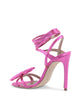 Satin High-Heeled Ankle Tie Sandal - 36 EU