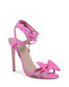 Satin High-Heeled Ankle Tie Sandal - 37 EU