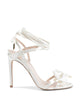 Satin High Heel Sandal with Ankle Laces - 36 EU