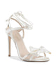 Satin High Heel Sandal with Ankle Laces - 39 EU