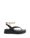 Gold Chain Wedge Sandal - 37 EU