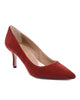 Velvet Block Heel Pump - 38 EU