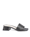 Leather Sandals with 4cm Heel - Made in Italy - 36 EU