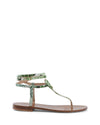 Palm Print Capri Sandals - 35 EU