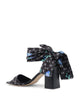 Silk Printed Heeled Sandal - 375 EU