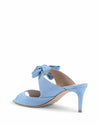 Blue Bow Mule with Low Heel - 395 EU