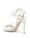 Satin High Heel Sandal with Ankle Laces - 375 EU