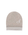 Monogrammed Cashmere Beanie with Contrasting Letter - One Size