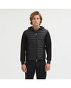 Centogrammi Black Padded Jacket with Front Zip Closure L Men