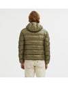 Reversible Goose Down Padded Jacket with Front Zip Closure M Men