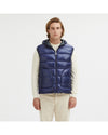 Reversible Hooded Vest with Zip Closure and Duck Feather Padding M Men