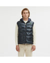 Reversible Hooded Vest with Zip Closure and Duck Feather Padding M Men