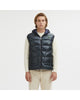 Reversible Hooded Vest with Zip Closure and Duck Feather Padding M Men