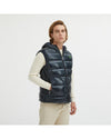 Reversible Hooded Vest with Zip Closure and Duck Feather Padding M Men