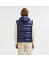 Reversible Hooded Vest with Zip Closure and Duck Feather Padding XL Men