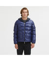 Reversible Hooded Jacket with Zip Closure and Duck Feather Padding L Men