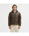 Reversible Hooded Jacket with Zip Closure and Duck Feather Padding L Men