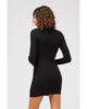 Knitted Dress with Laminated Effect and Polo Neck 42 IT Women