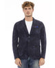 Classic Button Closure Fabric Jacket with Front Pockets 50 IT Men