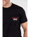 Black Cotton T-Shirt with Contrasting Logo Stamps M Men