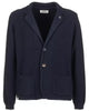 Dark Blue Cotton Sports Jacket with Two Button Closure and Front Pockets M Men