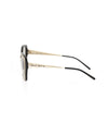 Butterfly Eyeglasses with Gold Metal Outer Profile and Black Interior One Size Women