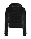 Black Logo Rhinestone Hoodie for Women S Women