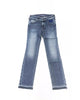 Slim 5-Pocket Jeans with Logo Details and Fringed Bottoms W31 US Women